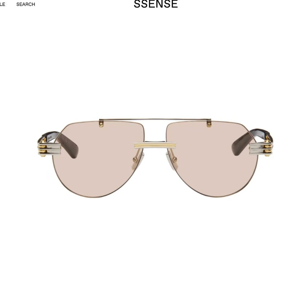 NEW Bottega Bolt Aviator Sunglasses
